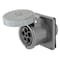 Hubbell Wiring Device-Kellems Pin & Sleeve Receptacle, 100 A, 277/480V AC, Three Phase, 4 Pole, Gray M5100R7 - alternate 1